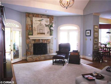 Den/Family/Great Room - Family Room with stone fir