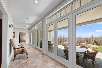 Hall overlooking the covered patio