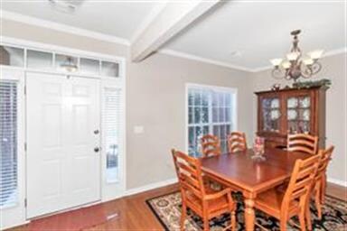 Dining and front door entry