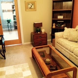 Downstairs bedroom used as sitting area