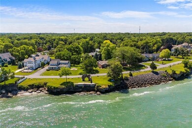 Bird's eye view of a large body of water