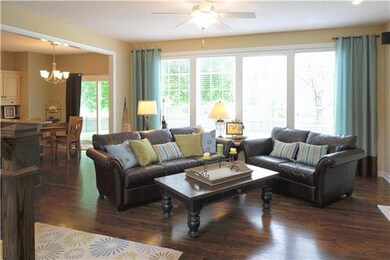 Great Room opens to kitchen