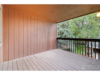 Quiet and covered East-facing Deck off of Living Room