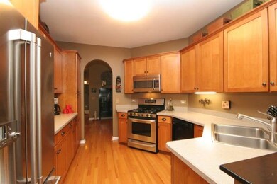 Maple cabinets and hardwood floor