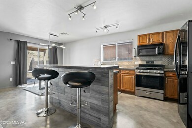 Open concept kitchen with an island