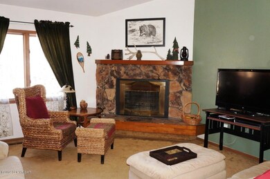 Living Room With Wood Fireplace