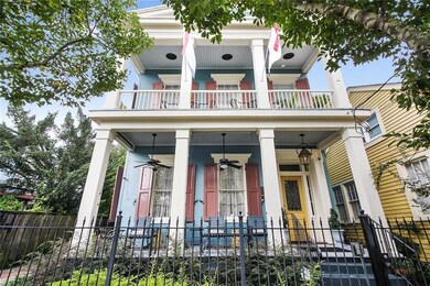 Balcony & front porch on this grand home