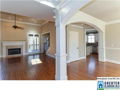 Views of the dining room and family room from the 