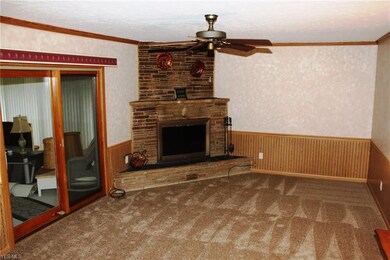 Newly installed Carpet in the Family Room which fe