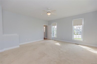 This is a view of the first floor master suite.  Two spacious walk-in closets.