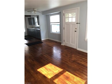 View of living room looking into kitchen