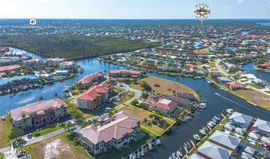 Aerial view of residential area with a nearby body