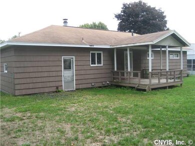 Exterior Back. The back deck is just the right siz