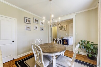 Dining area with a chandelier, REAL hardwood floor
