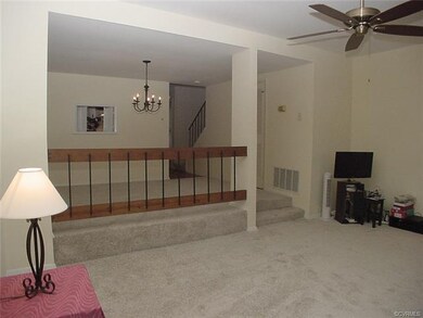 Living room is open to dining room