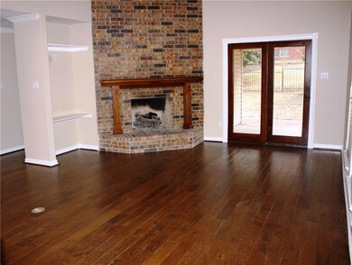 Living area with fireplace