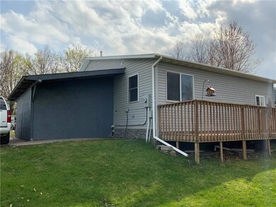 Rear view with deck.