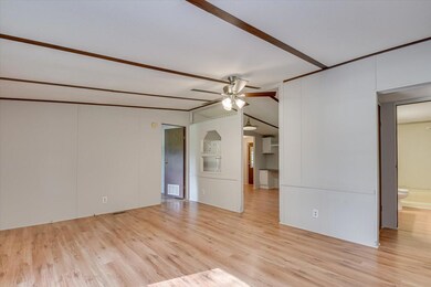 Living room into kitchen