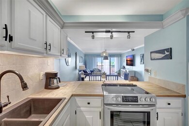 Kitchen with butcher block counters