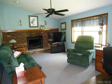 Family Room. Bay window & WBFP.