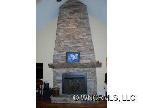 wood fireplace