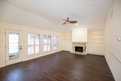 This inviting family room features beautiful luxur