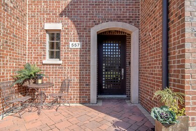 Custom front door with cozy front patio