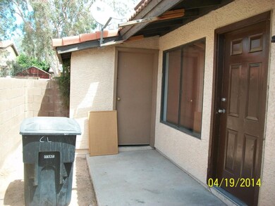 front door and laundry room