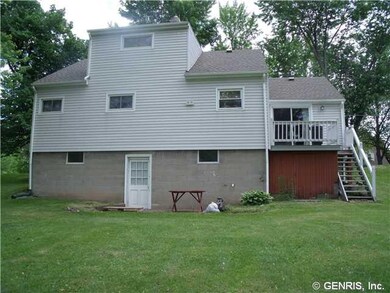 Porch - Open. Rear view of house.
