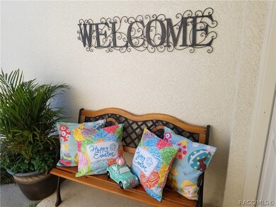 Welcome area as you approach front door