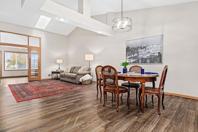 Dining room with new lighting
