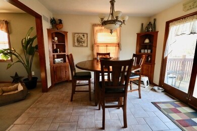 Has built in corner cabinets.