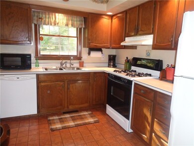 Fully appliance kitchen with Italian tile floors