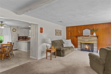 Living room and dining room