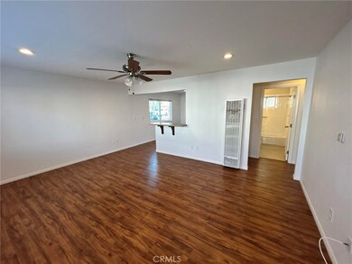 Living room entrance to bathroom
