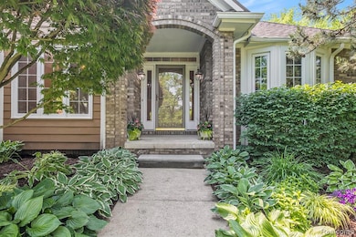 Landscaped front entrance