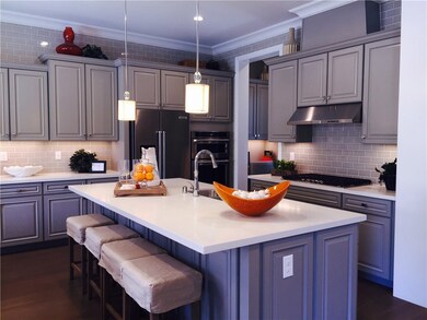 Photo is of the Bristol Bay Model kitchen and is f