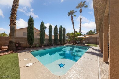 View of swimming pool featuring a fenced backyard and a patio area