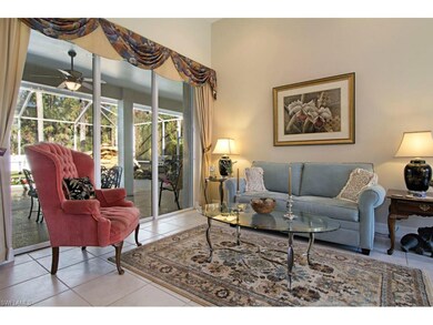 Living room looking out towards the pool.