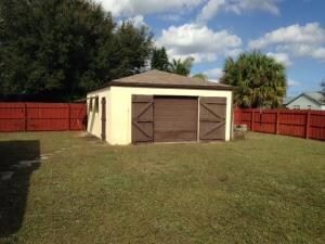 garage in backyard