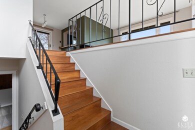 Entry with Cork and Hardwood Flooring