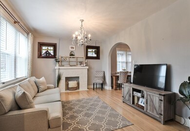 Cozy Living Room claims dual stained glass windows