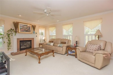 Spacious family room, with gas fireplace, lots of 