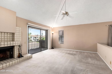 living room with fireplace