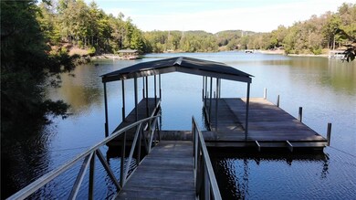 Covered dock in place