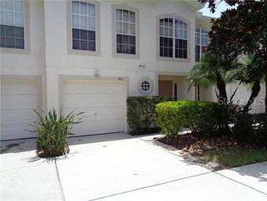 Front view of townhome.  I car garage and driveway space for another vehicle.