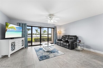Living room with ceiling fan