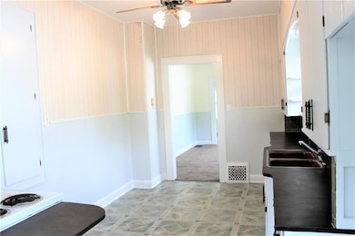 Kitchen into dining room