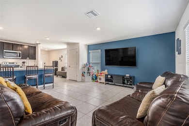 Fully tiled Living Area