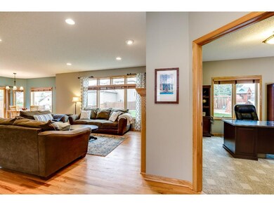 Main level office, beautiful transom windows.